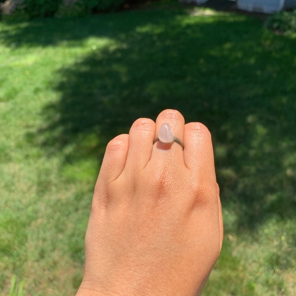 ❗️SOLD❗️ Silver & Bronze Rose Quartz Rings - Picture 2 of 5